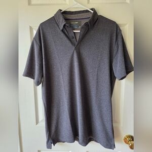 TWILLORY Men's Athletic L Short Sleeve Solid Gray Athleisure
